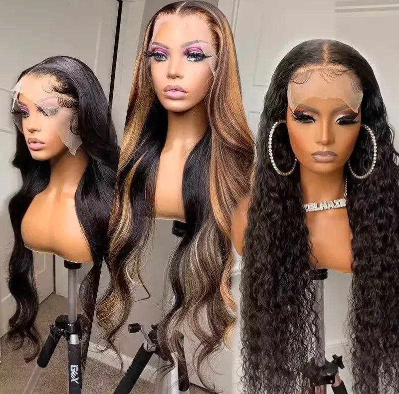 Perruque Lace Front Body Wave – Ombré 1B/27 Honey Blonde | Cheveux Naturels | Qualité Premium