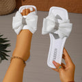 2026 Summer New Women's Bow Flat Slippers Design Comfortable Casual Slippers Outdoor Non-Slip and Wear-Resistant Flat Sandals