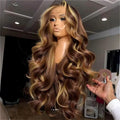 Perruque Lace Front Body Wave – Highlight P4/27 | HD 5x5 & 13x4 | 250% Densité | Cheveux Naturels